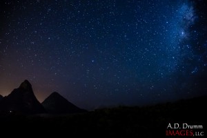 Pitons at Night